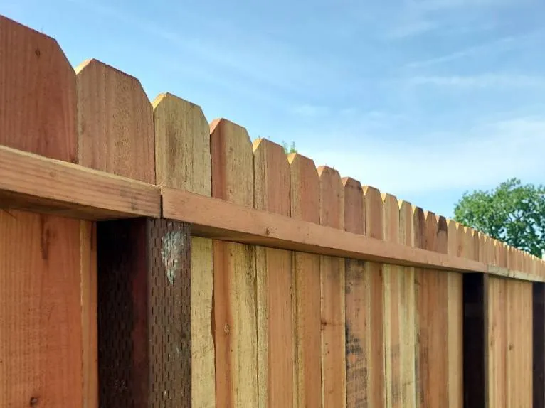 Dog-ear wood fence