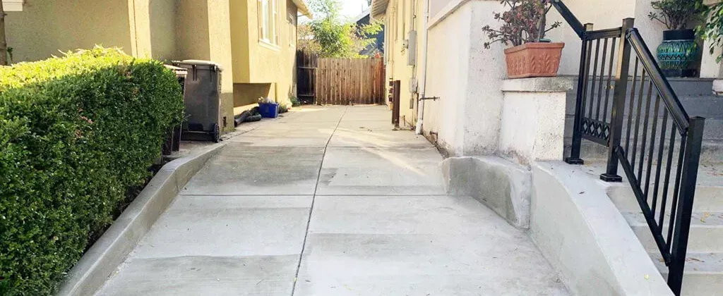 Concrete walkway