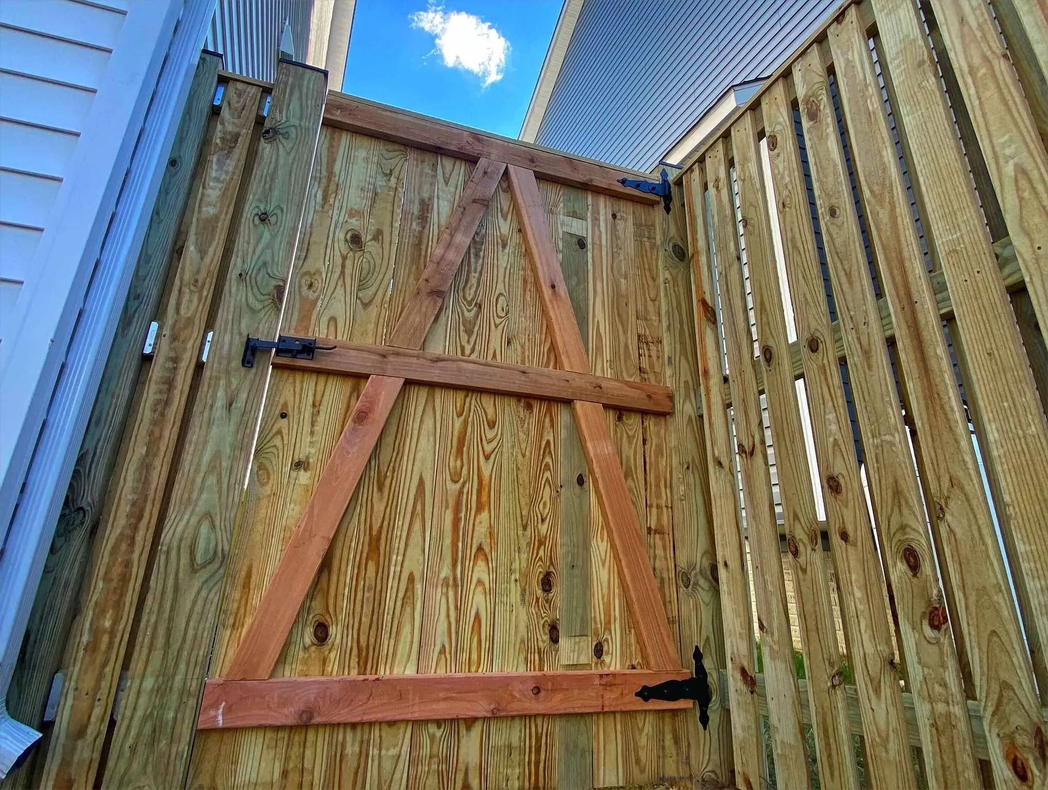a frame wood gate