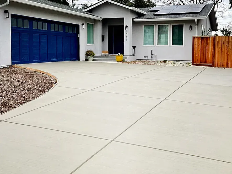 Concrete driveway